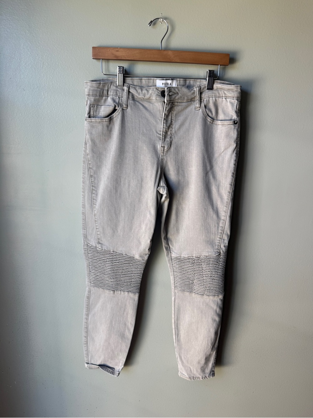 Pistola Women’s Moto Skinny Jeans Size 32 Gray